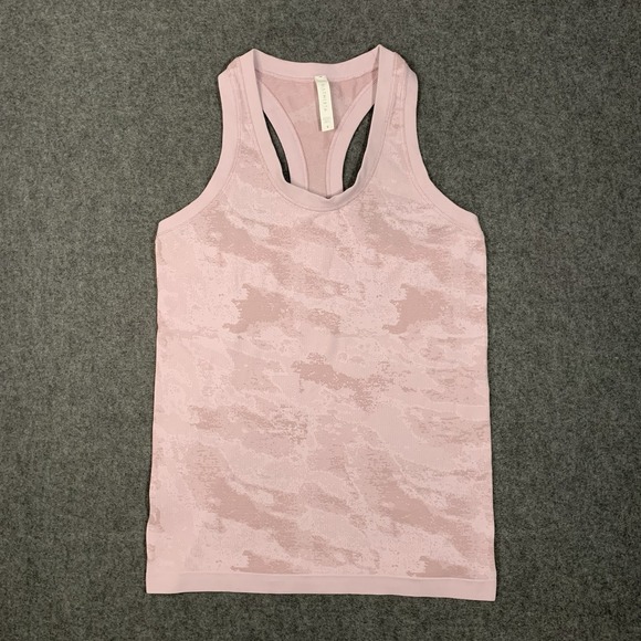Athleta Tops - Athleta Tank Top Womens Small Pink Camo Racerback Yoga Athletic Momentum Gripper